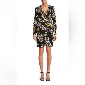 BA&SH Cassie Leaf Print Mini Robe Dress